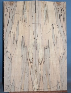 Spalted maple guitar top type 'B' strong figure
