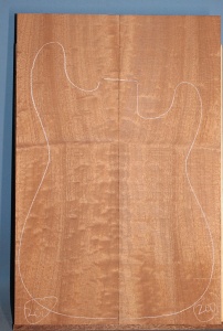 Pommelle sapele guitar top number 200 type 'A'