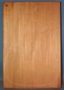 Honduras mahogany single piece body blank no 15
