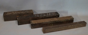African Blackwood sawn square 180 x 56 x 56mm