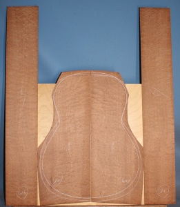 Pommelle sapele guitar back and sides CA* no 44