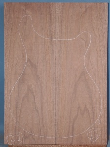 American black walnut guitar top type 'B' number 23