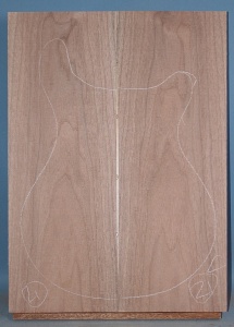 American black walnut guitar top type 'C' number 21