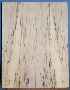Spalted maple guitar top type 'C' strong figure number 40