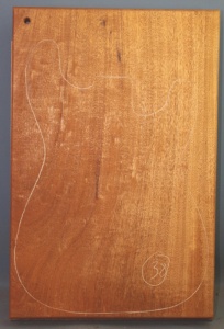 Honduras mahogany single piece body blank no 38