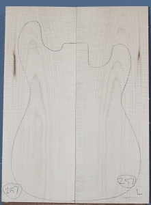 Curly maple guitar top type ' B'  light figure number 257