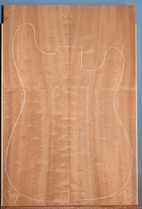 Pommelle sapele guitar top number 341 type 'C'