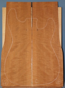 Old figured mahogany guitar top number 4 type 'C'