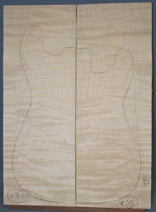 Curly maple guitar top type ' B'  strong figure number 135