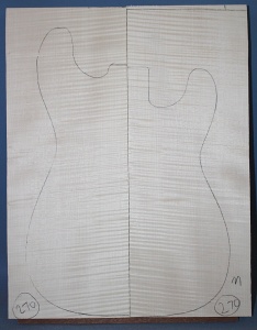 Curly maple guitar top number 270 type A medium figure