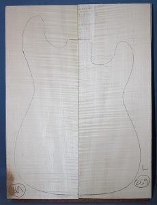 Curly maple guitar top number 269 type 'A' light figure
