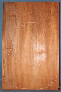 Honduras mahogany single piece body blank number 17