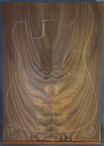 Indian rosewood guitar top number 105 type 'B'