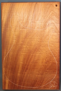 Honduras mahogany single piece body blank no 42