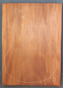 Honduras mahogany single piece body blank no 31