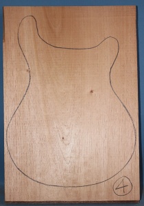 Honduras cedar single piece body blank number 4