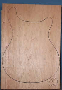 Honduras cedar single piece body blank number 5