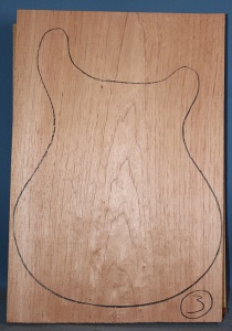 Honduras cedar single piece body blank number 3