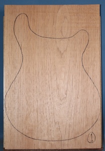 Honduras cedar single piece body blank number 1