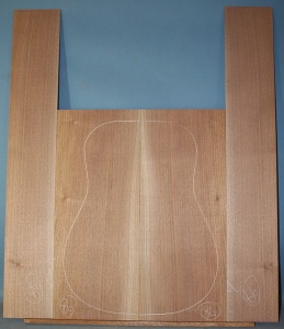 American black walnut guitar back and sides set number 86