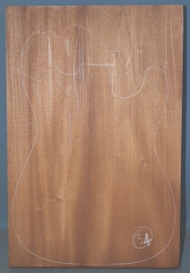 Honduras mahogany single piece body blank no 34