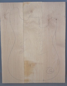Alder three piece body blank no 12