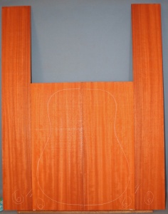 Padauk guitar back and sides set number 6