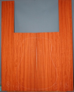 Padauk guitar back and sides set number 9