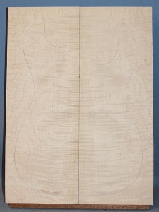Curly maple guitar top type ' B'  strong figure number 13