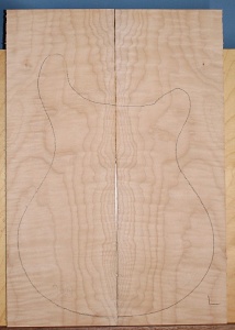 Quilted maple guitar top  number 261 type 'B'light figure