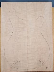 Curly maple guitar top type ' B'  medium figure number 308