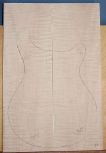 Curly maple guitar top type ' B'  medium figure number 305