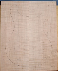 Curly maple guitar top type ' B'  medium figure number 299