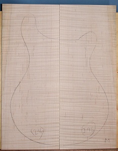 Curly maple guitar top type ' B'  medium figure number 296