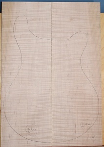 Curly maple guitar top type ' B'  medium figure number 294