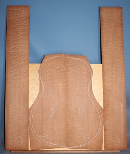 Pommelle sapele guitar back and sides CA* no 47