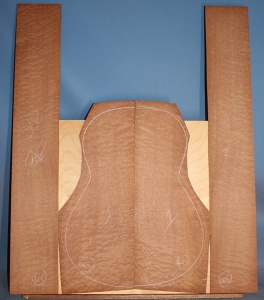 Pommelle sapele guitar back and sides CA* no 45