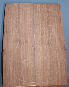 American black walnut guitar top type 'C' number 21