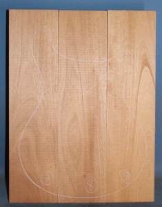 Honduras mahogany three piece body blank no 8