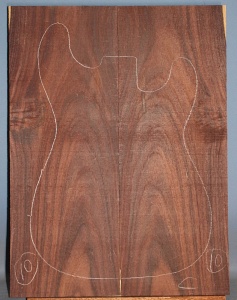 Indian rosewood guitar top type 'C'