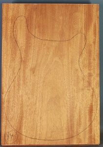 Honduras mahogany single piece body blank no 34
