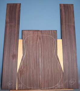 Indian rosewood guitar back and sides WAAA* no 203