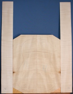 Ripple maple guitar back and sides CAAA**