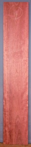 Purpleheart sawn board number 14