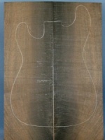 Bog oak guitar top type 'B'