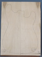 Curly maple guitar top type 'C'  light figure number 336