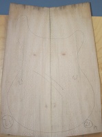 Lacewood guitar top number 21 type 'A'