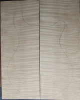 Curly maple guitar top type 'B'  highest figure