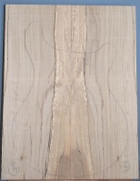 Spalted maple guitar top type 'B' light figure number 3